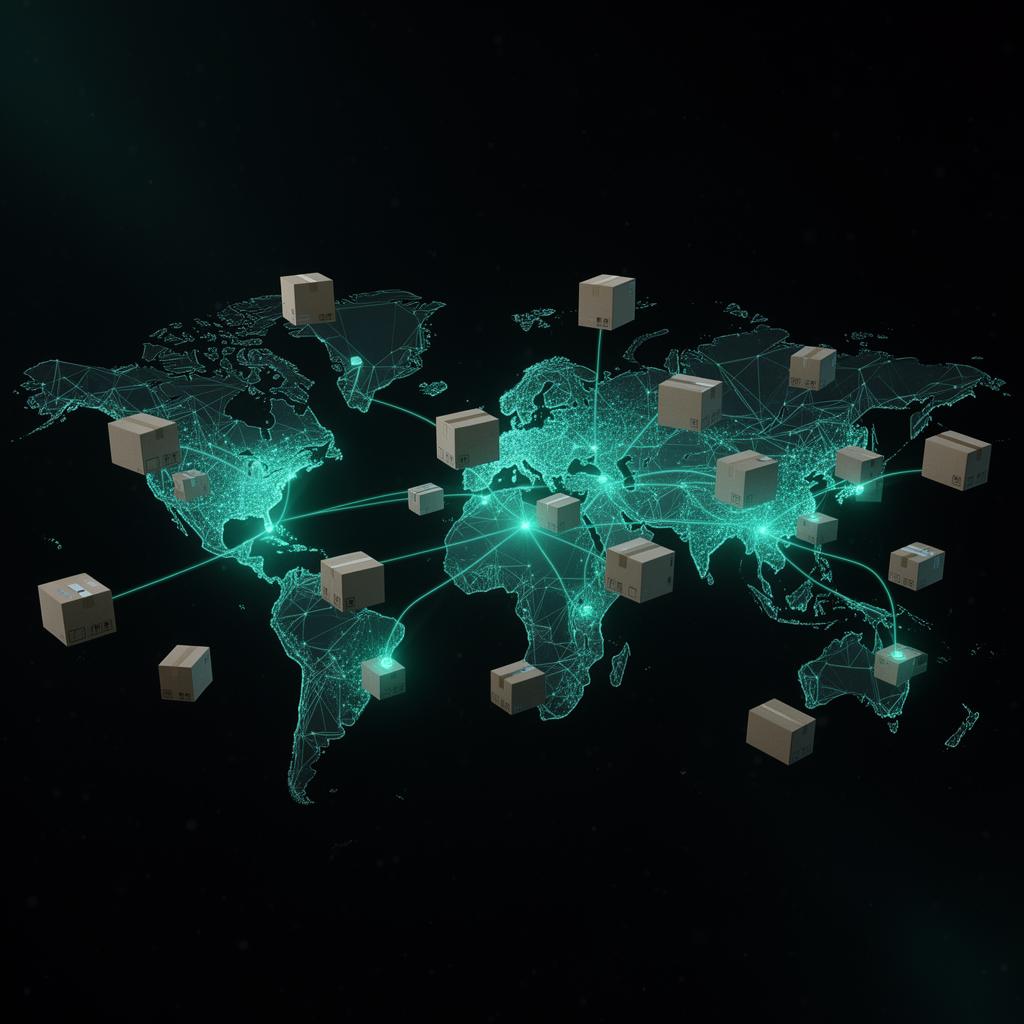 Global network of connected packages forming a real-time intelligence layer